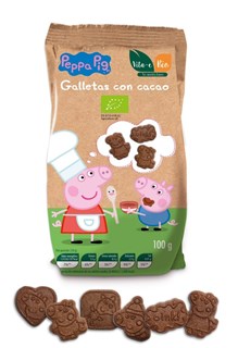 Pural Mini koekjes chocolade Peppa Pig bio 100g - 4990